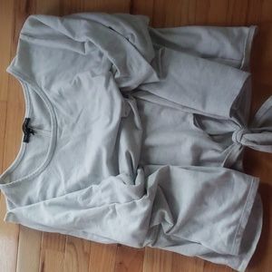 3/4 sleeve, tie detail tee/top